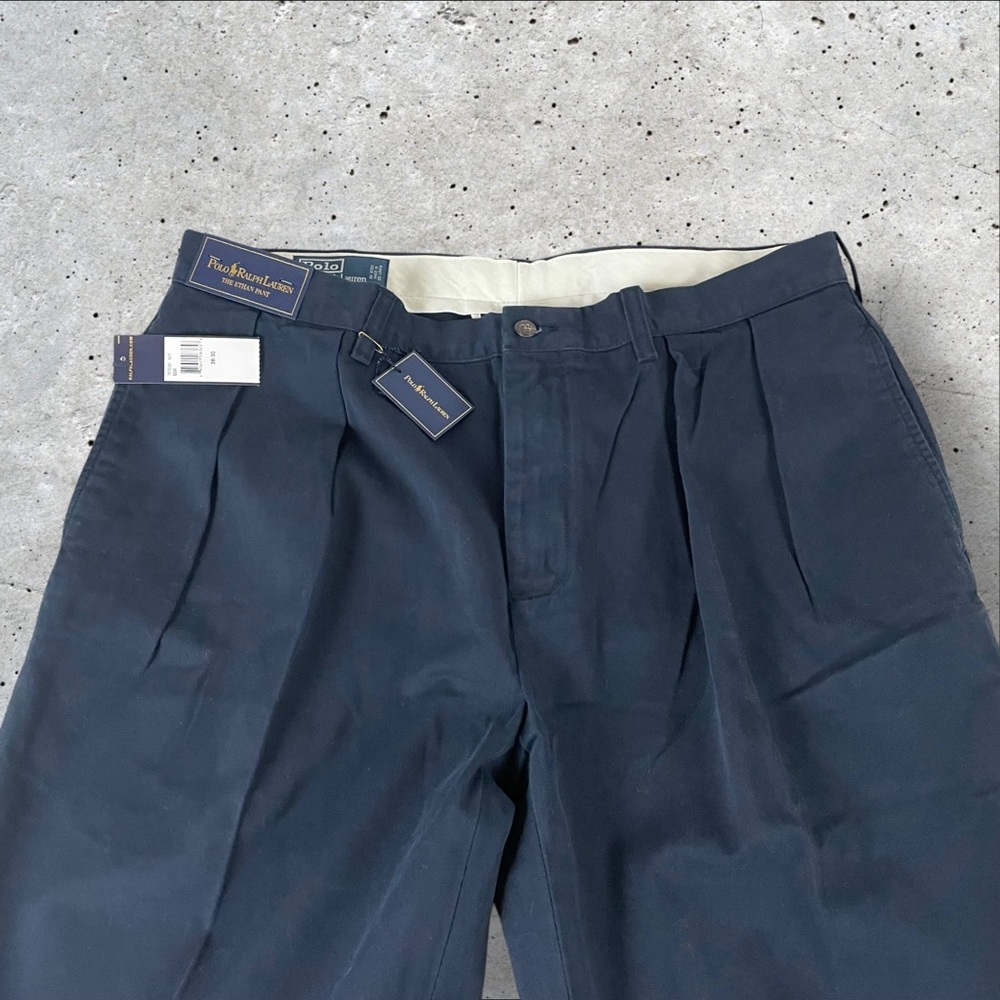 Vintage Polo Ralph Lauren Ethan Pants Mens Size 38x30 Chino Deadstock NEW F249 - Picture 9 of 11